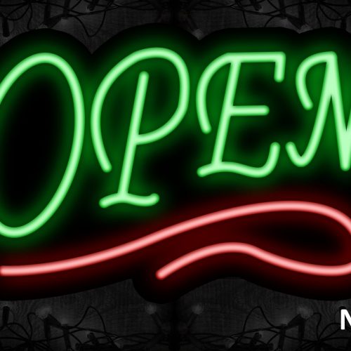 Image of Open With Red Neon Sign