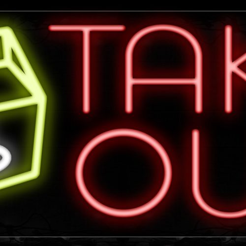 Image of Take Out With Logo Neon Sign