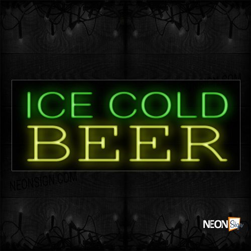 Image oof Ice Cold Beer Neon Sign- Vertical