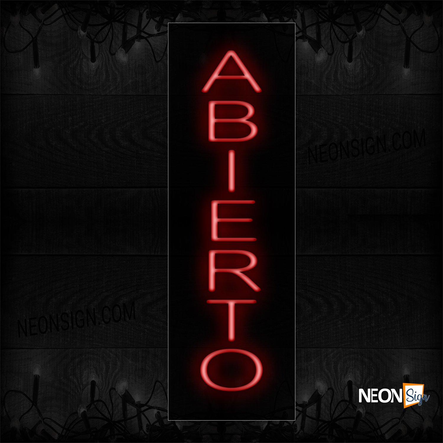 Image of Abierto In Red (Vertical) Neon Sign