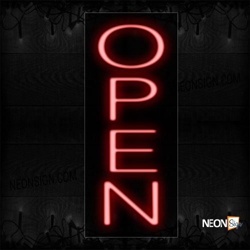 Image of Open In Red (Vertical)Neon Sign