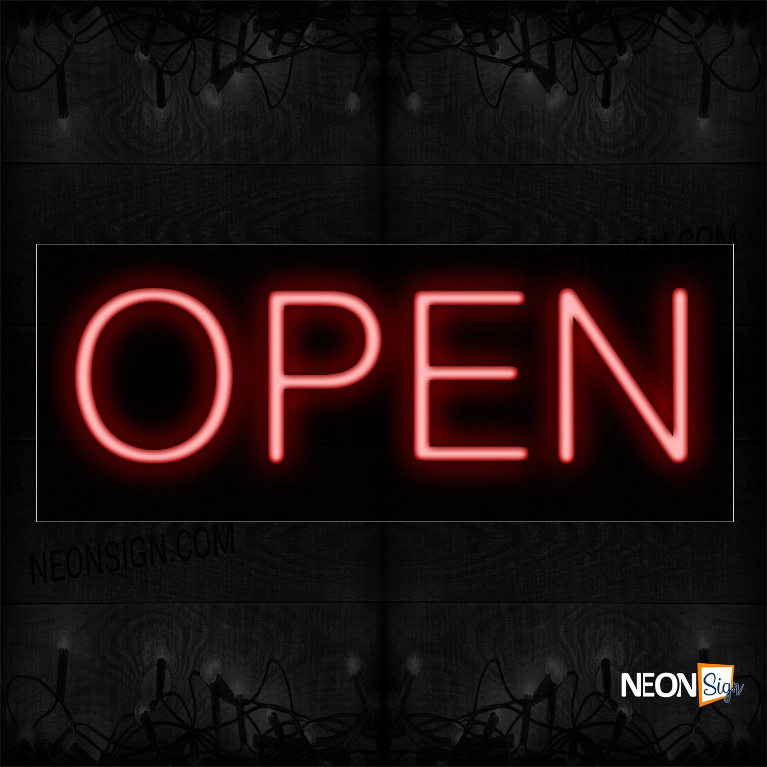 Image of Open In Red Neon Sign