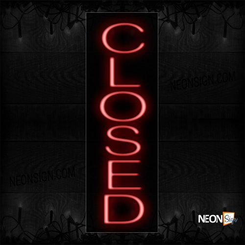 Image of Closed Vertical With Plain Text All Caps Traditional Neon