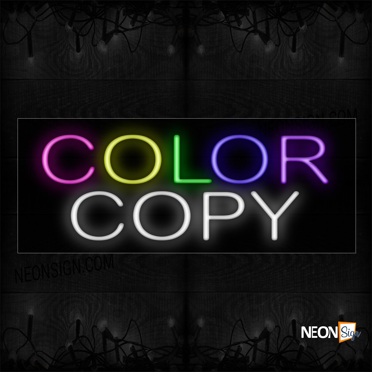Image of 10045 Color Copy Neon Signs_10x24 Black Backing