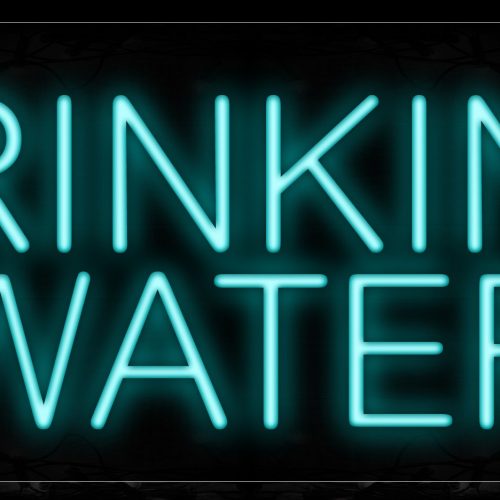 Image of 10051 Drinking Water Neon Signs_13x32 Black Backing