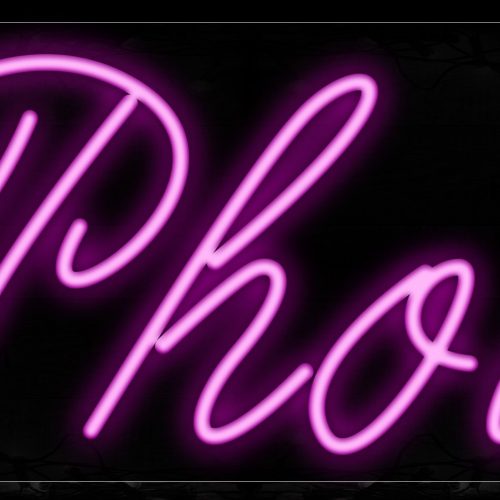 Image of 10108 Photo In Pink Neon Signs_13x27 Black Backing