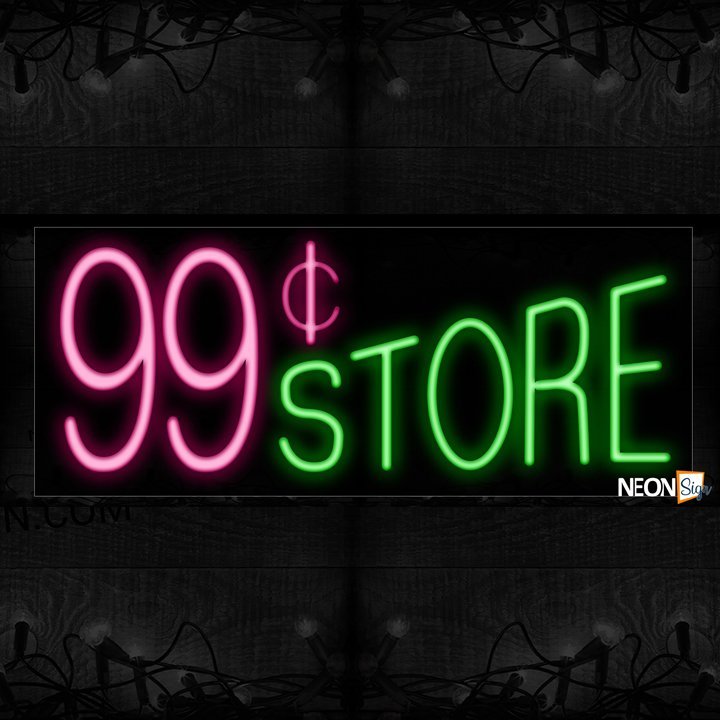 Image of 10129 99 ¢ Store Neon Sign_13x32 Black Backing