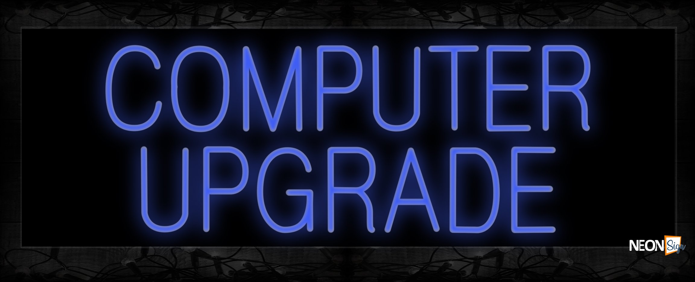 Image of 10223 Computer Upgrade Neon Sign 13x32 Black Backing