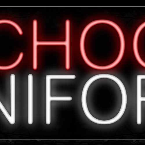 Image of 10289 School Uniforms Neon Signs_13x32 Black Backing