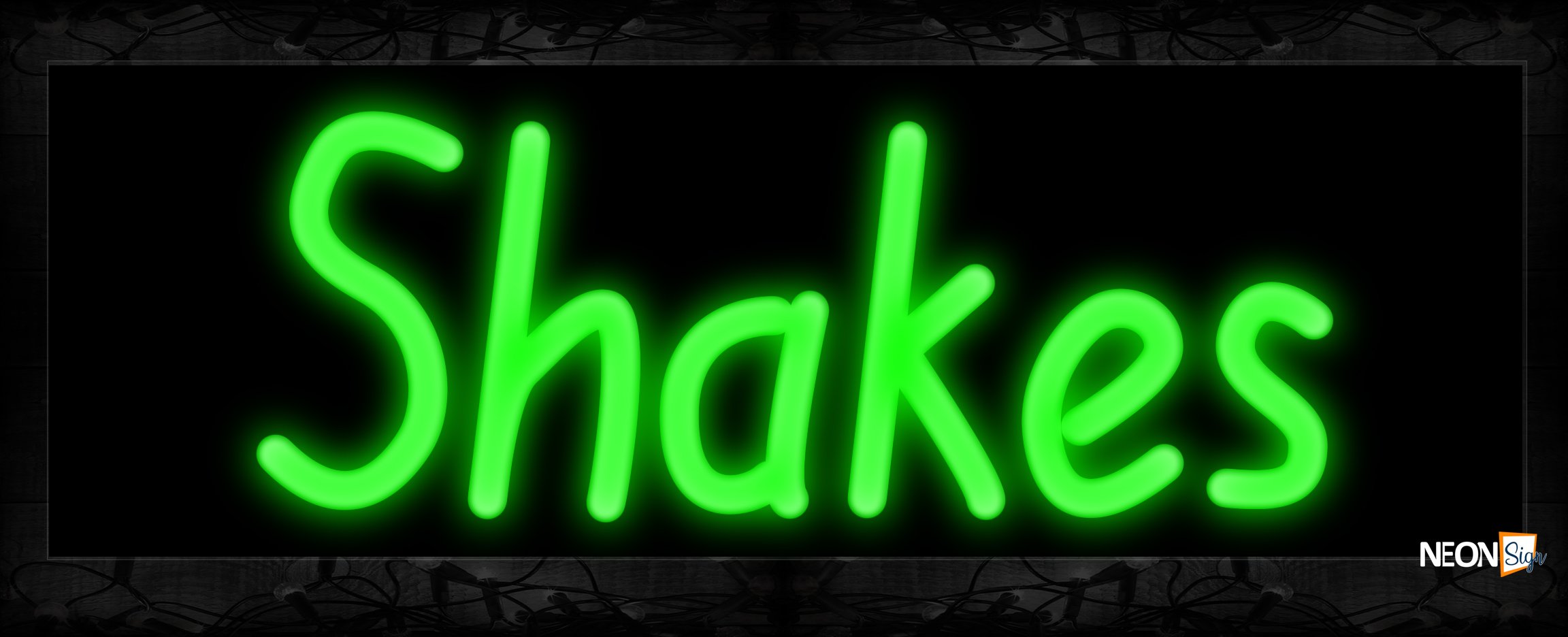 Image of 10291 Shakes Neon Sign 13x32 Black Backing