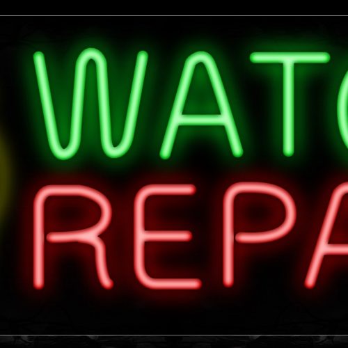 Image of 10475 Watch Repair Traditional Neon_13x32 Black Backing