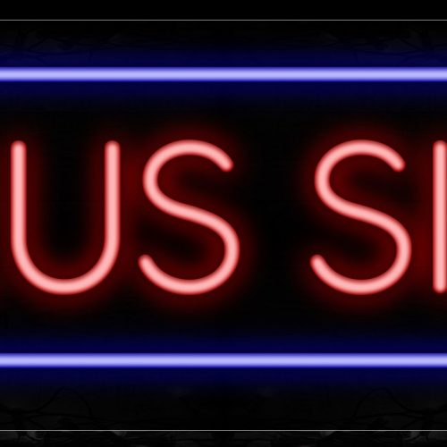 Image of 10611 Plus Size With Horizontal Line Neon Signs_13x32 Black Backing