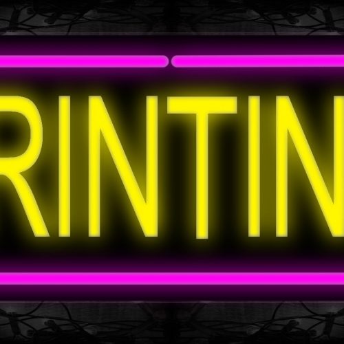 Image of 10612 Printing with border Neon Sign 13x32 Black Backing