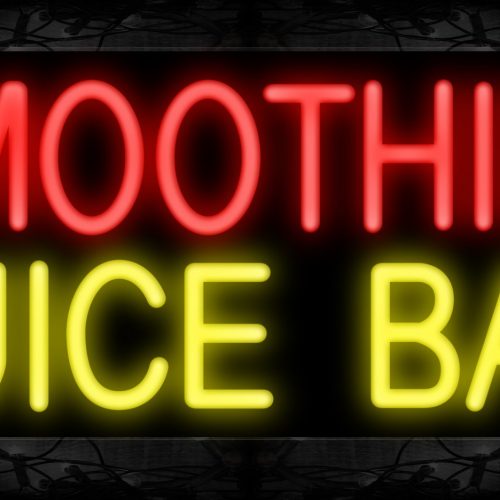 Image of 10627 Smoothies Juice Bar Neon Signs 13x32 Black Backing