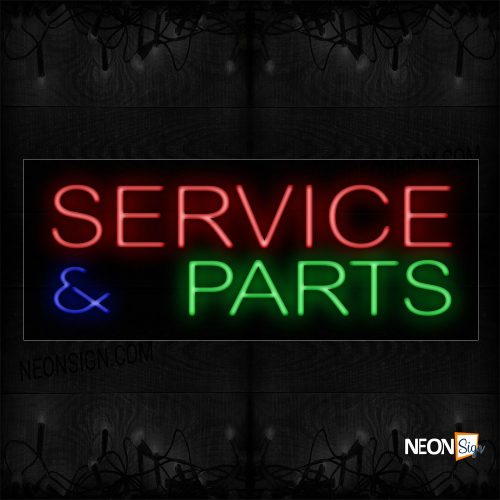 Image of 11216 Service & Parts Neon Signs_13x32 Black Backing