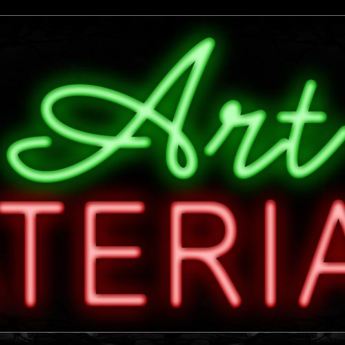 Image of 11352 Art Materials with short line Neon Sign_13x32 Black Backing