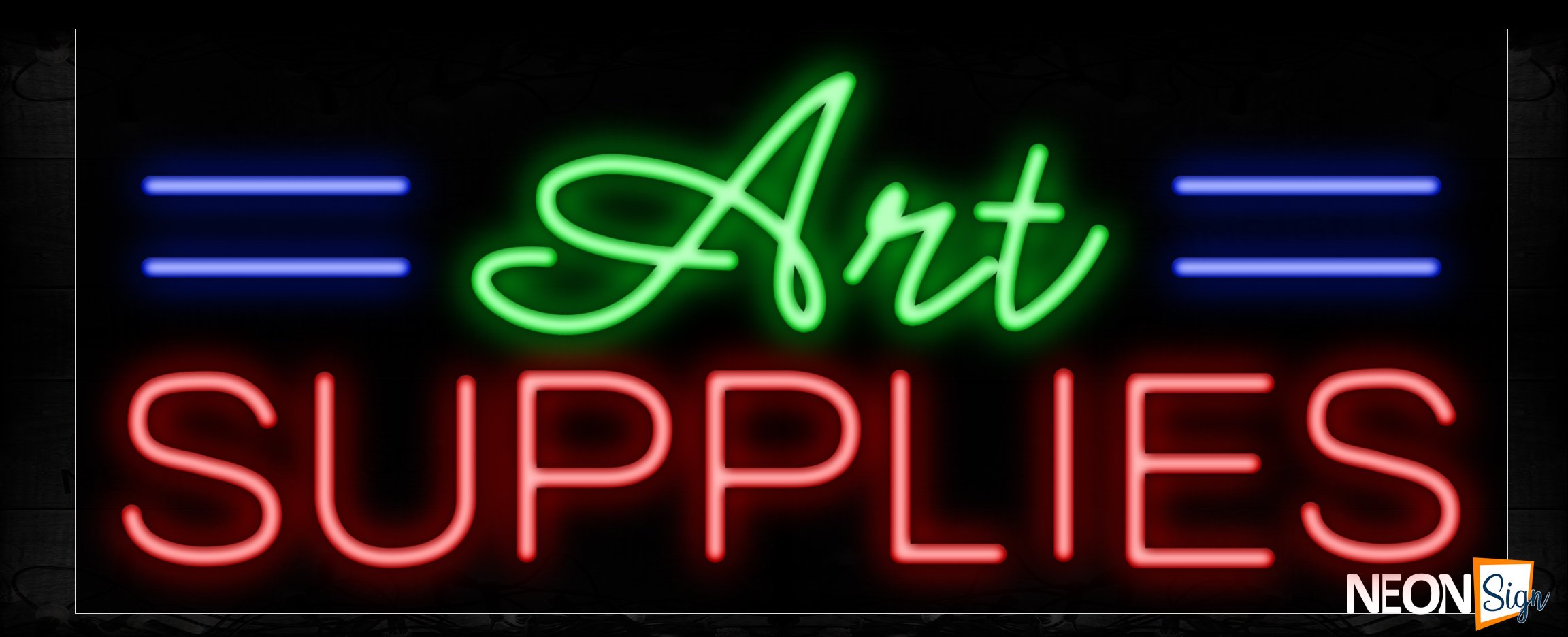 Image of 11353 Art Supplies Traditional Neon_13x32 Black Backing