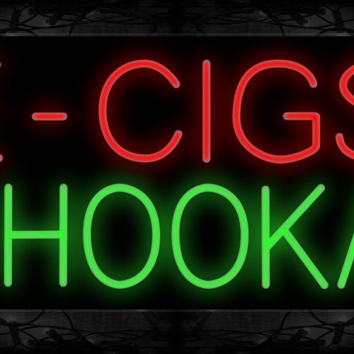 Image of 11389 E-Cigs E-Hookah Neon Sign 13x32 Black Backing