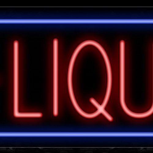 Image of 11394 E-liquid With Blue Rectangle Traditional Neon_13x32 Black Backing