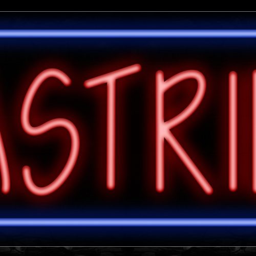Image of 11456 Pastries with border Neon Sign_13x32 Black Backing