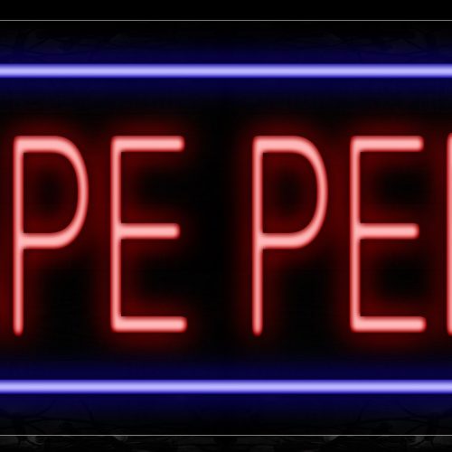 Image of 11500 Vape Pens With Border Neon Signs_13x32 Black Backing