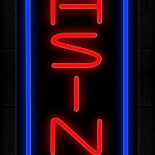 Image of 11531 Casino with border Neon Sign 13x32 Black Backing