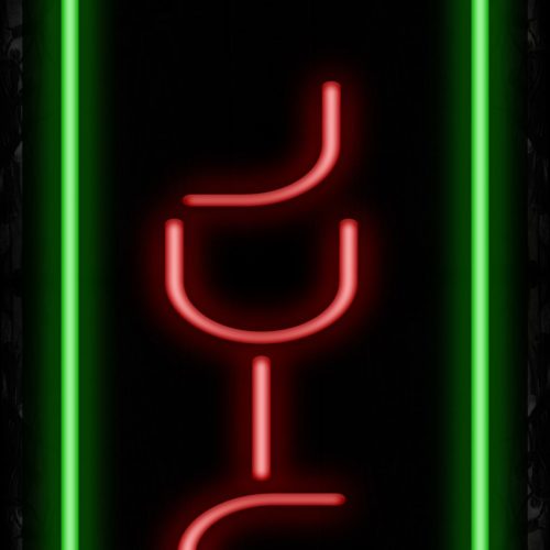 Image of 11550 E Juice with green border Neon Signs_32 x12 Black Backing