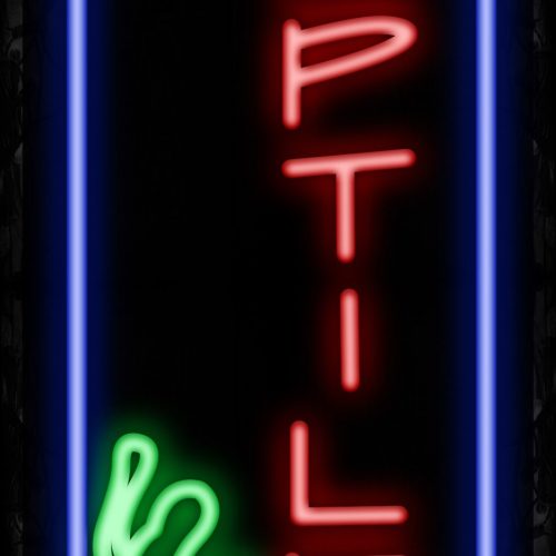 Image of 11616 Reptile red logo Neon Sign_32 x12 Black Backing