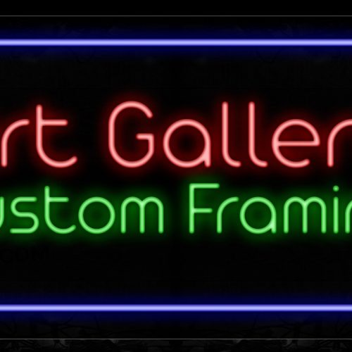 Image of 11655 Art Gallery With Border Neon Signs_20x37 Black Backing
