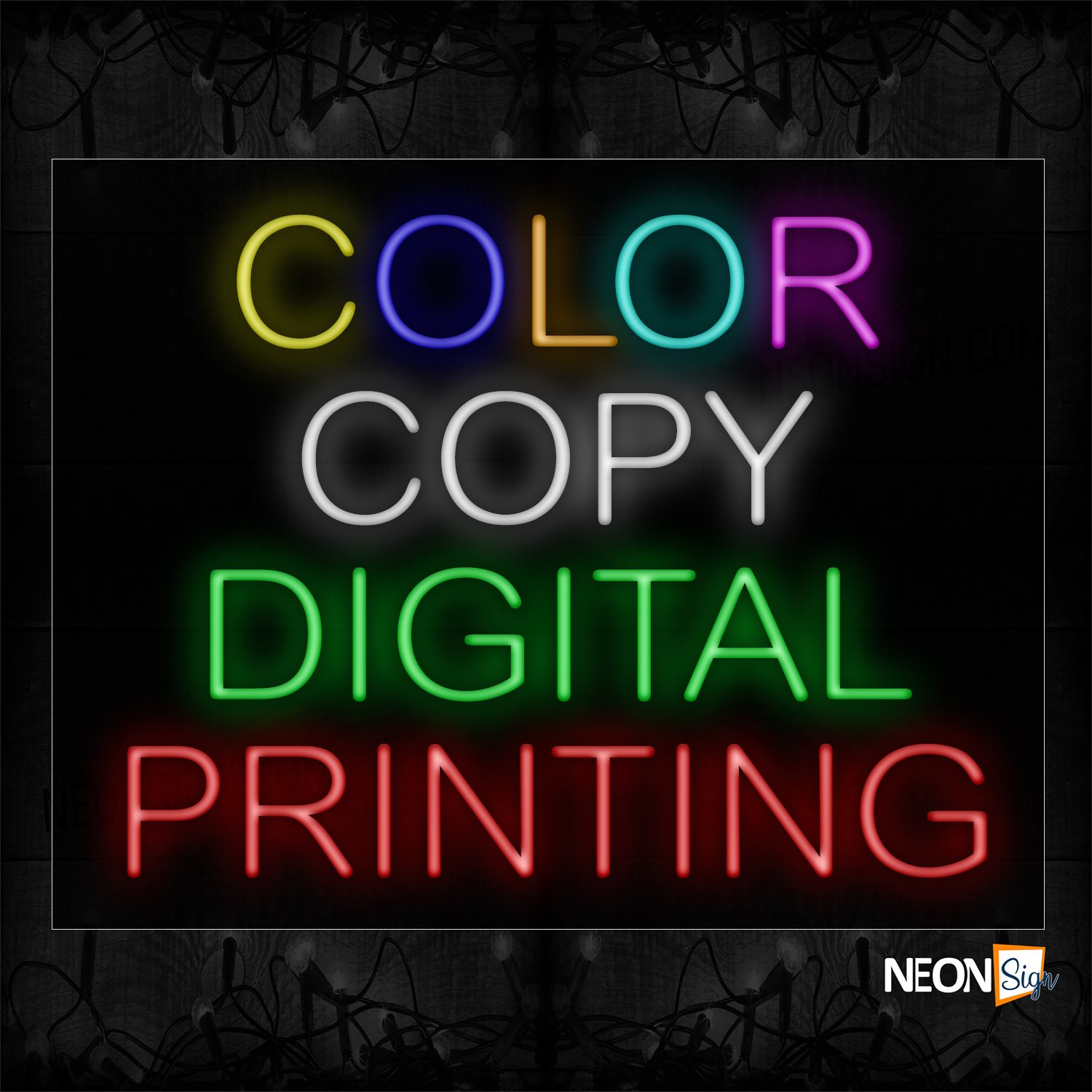 Image of 11681 Color Copy And Digital Printing All Colors Traditional Neon_24x31 Black Backing