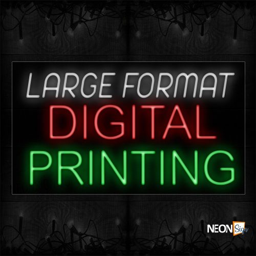 Image of 11739 Large Format Digital Printing Neon Signs_20x37 Black Backing