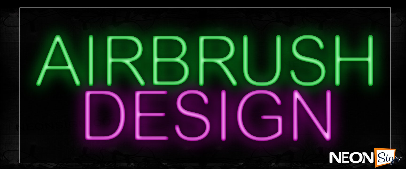 Image of 12002 Airbrush Design Neon Signs_10x24 Black Backing