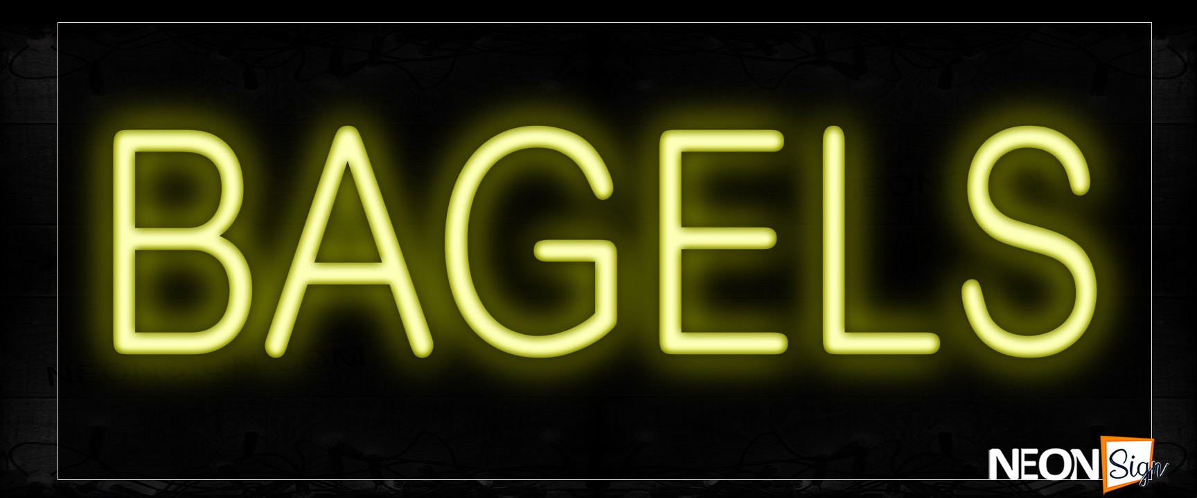 Image of 12007 Bagels Neon Signs_10x24 Black Backing