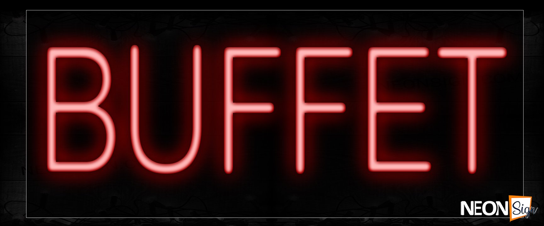 Image of 12027 Buffet Neon Signs_10x24 Black Backing