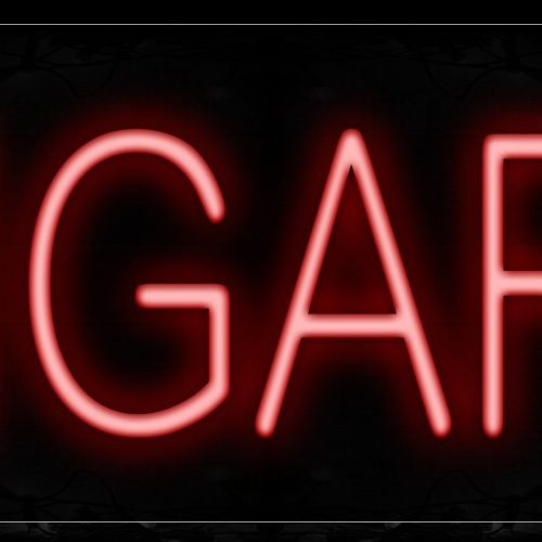 Image of 12037 Cigars In Red Neon Signs_10x24 Black Backing