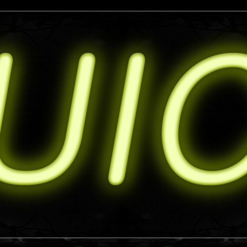 Image of 12086 Juice In Yellow Neon Signs_10x24 Black Backing