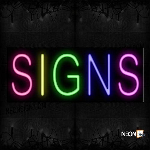 Image of 12155 Signs With border Neon Signs_10x24 Black Backing