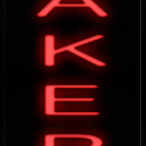 Image of 12197 Bakery (Vertical) Neon Signs_10x24 Black Backing