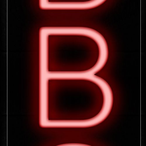 Image of 12201 Bbq (Vertical) Neon Signs_8x24 Black Backing