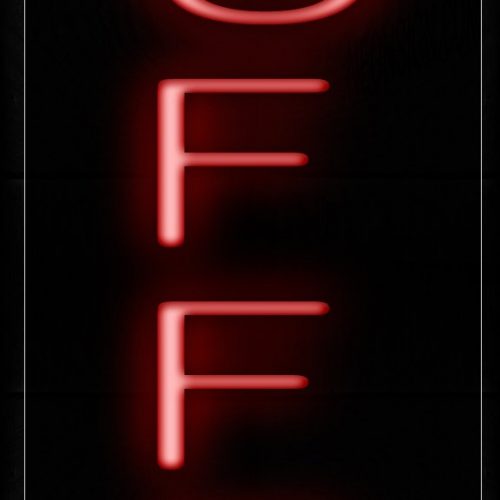 Image of 12207 Buffet In Red (Vertical) Neon Signs_8x24 Black Backing