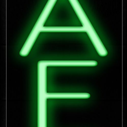 Image of 12209 Cafe In Green (Vertical) Neon Signs_8x24 Black Backing