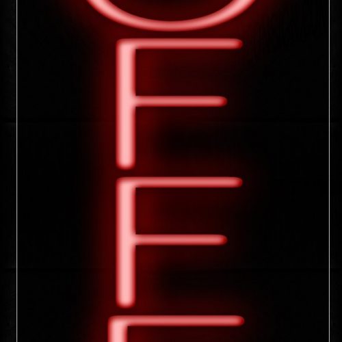 Image of 12216 Coffee Neon Signs_8x24 Black Backing