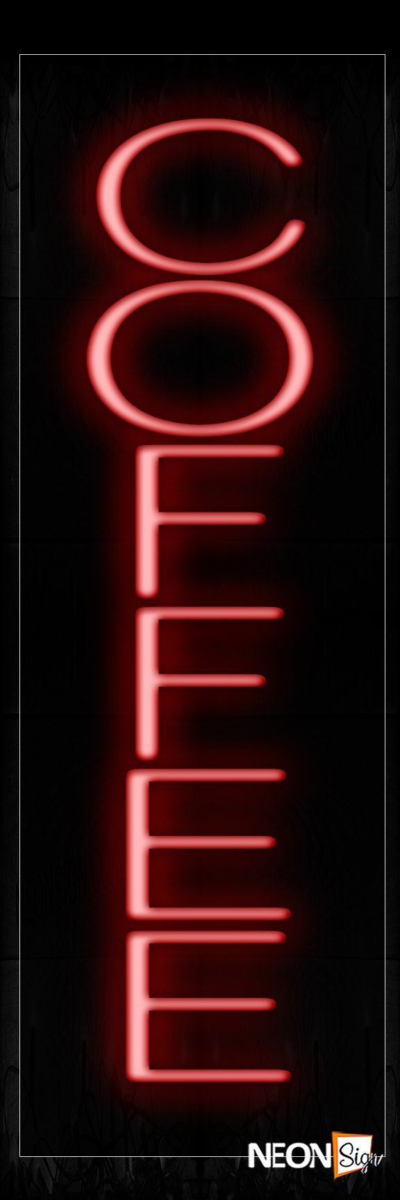Image of 12216 Coffee Neon Signs_8x24 Black Backing