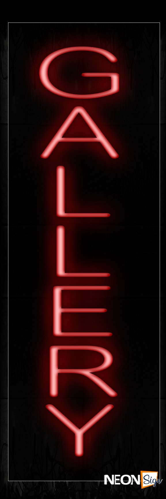 Image of 12236 Gallery Neon Signs - Vertical_8x24 Black Backing