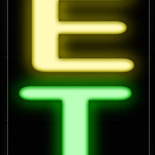 Image of 12274 Colorful Pets (Vertical) Neon Sign_8x24 Black Backing