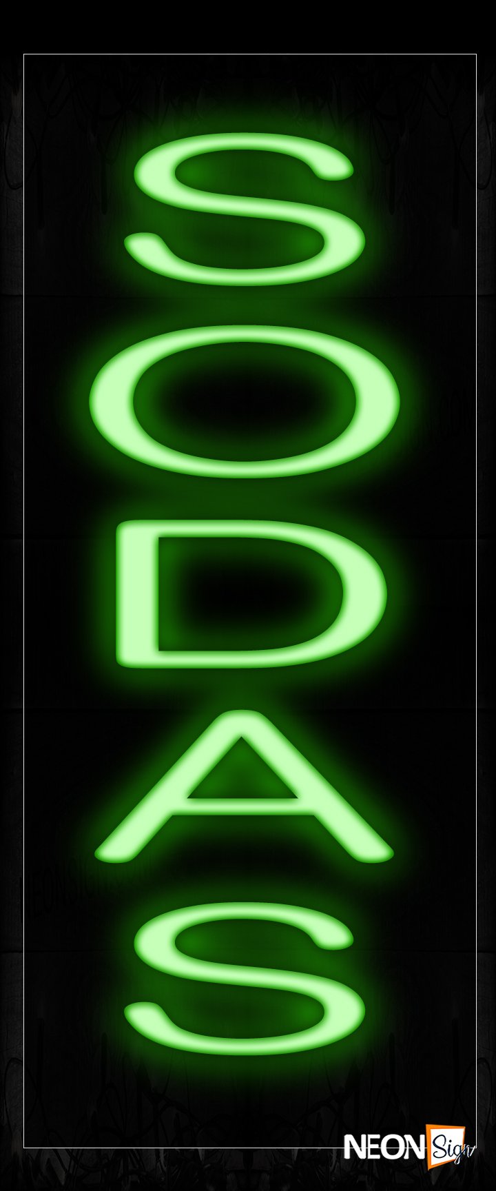 Image of 12295 Sodas Neon Signs_10x24 Black Backing