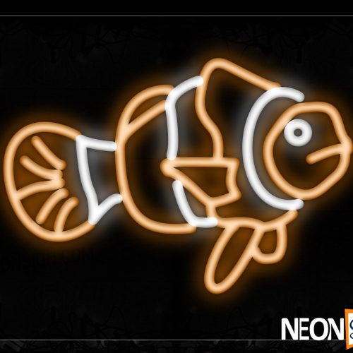 Image of 12350 Nemo Fish Neon Sign_18x15 Black Backing