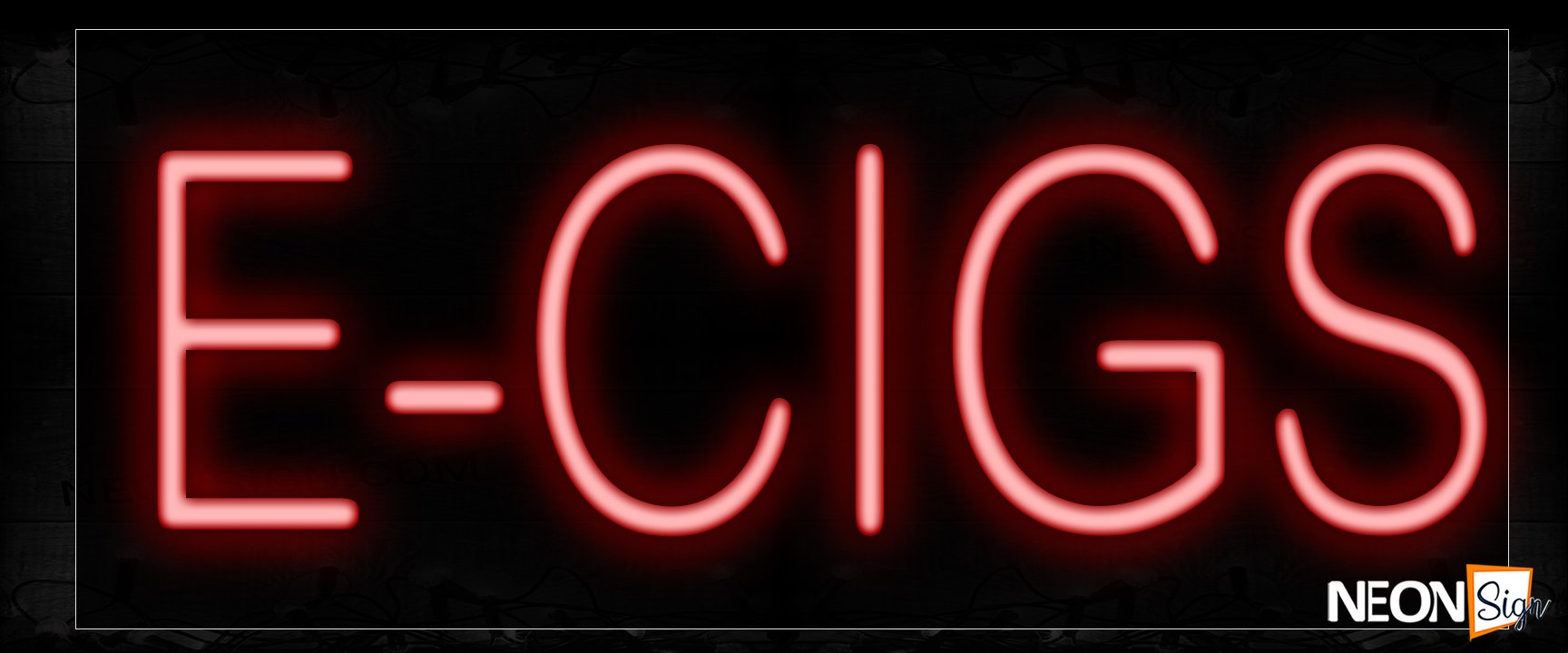 Image of 12367 E-Cigs Neon Signs_10x24 Black Backing
