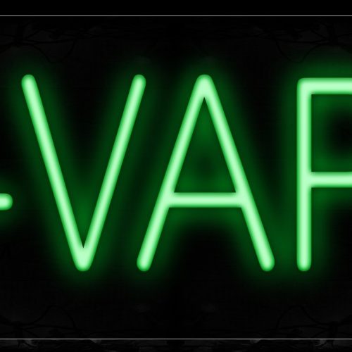 Image of 12369 E-Vape In Green Neon Signs_10x24 Black Backing