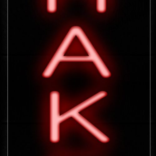 Image of 12462 Shakes In Red (Vertical) Neon Signs_8x24 Black Backing